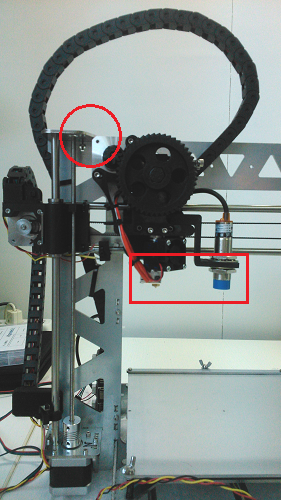 not enough space, extruder motor